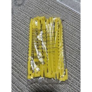 8 Pc Visible Yellow Plastic Universal‎ Tent Pegs Ground Nail Stakes for Camping